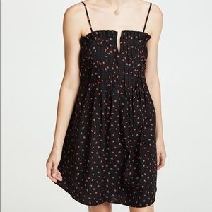 Madewell Pintuck Cami Dress in Fresh Strawberries